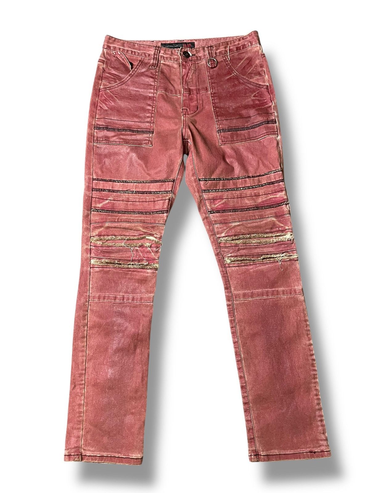 Vintage Vintage ILDF Distressed Denim Slim Jeans (92) Size US 33 - 1 Thumbnail