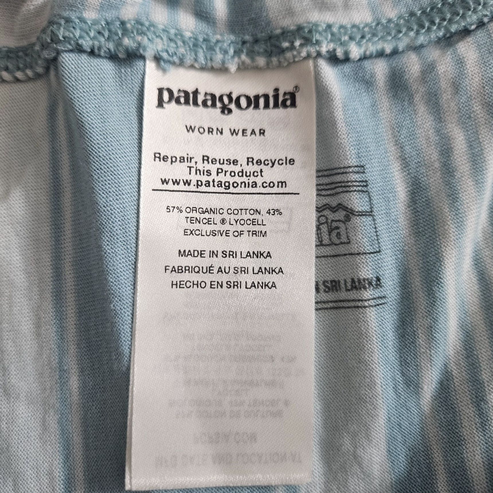 Patagonia Patagonia Skirt XS Womens Alpine Valley Blue Stripe Drawstring Cotton Blend A-Line Short Size 26" / US 2 / IT 38 - 3 Thumbnail