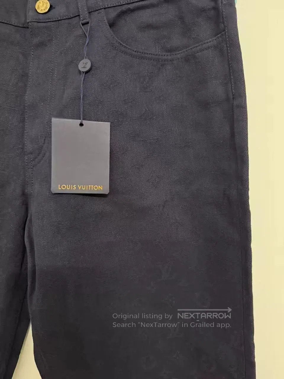 Louis Vuitton louis vuitton dark pattern logo denim jeans. Size US 38 / EU 54 - 2 Thumbnail