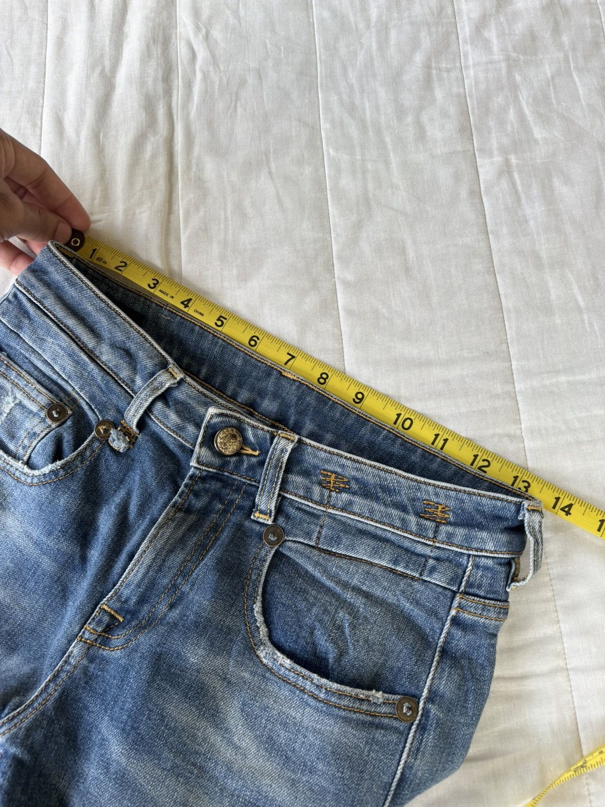 R13 🔥R13 STRAIGHT BOY DISTREESED DENIM JEANS Size 27" / US 4 / IT 40 - 8 Thumbnail