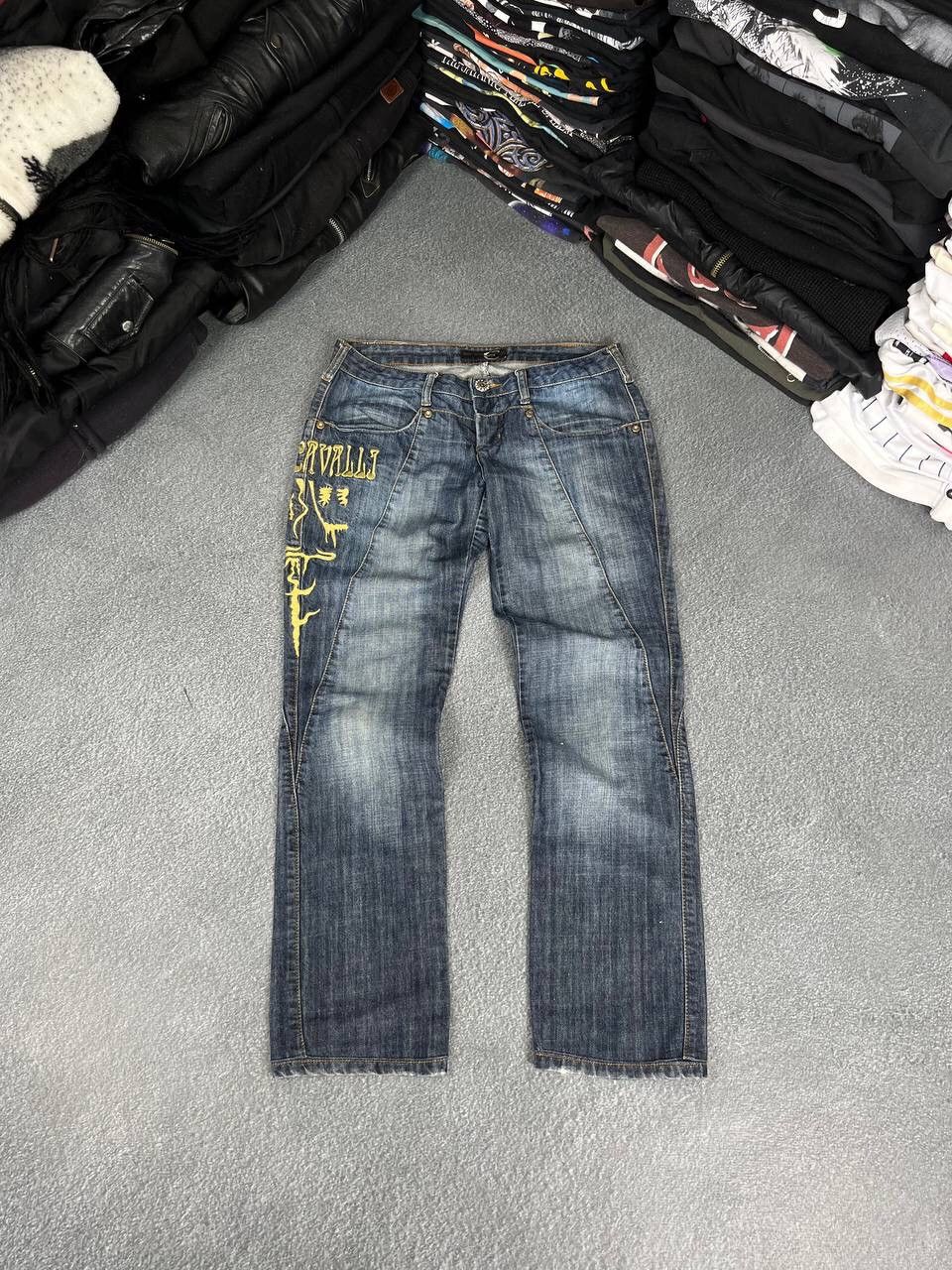Just Cavalli Cavalli Vintage 90's Embroidered Denim Jeans Size 25" / US 0 / IT 36 - 1 Thumbnail