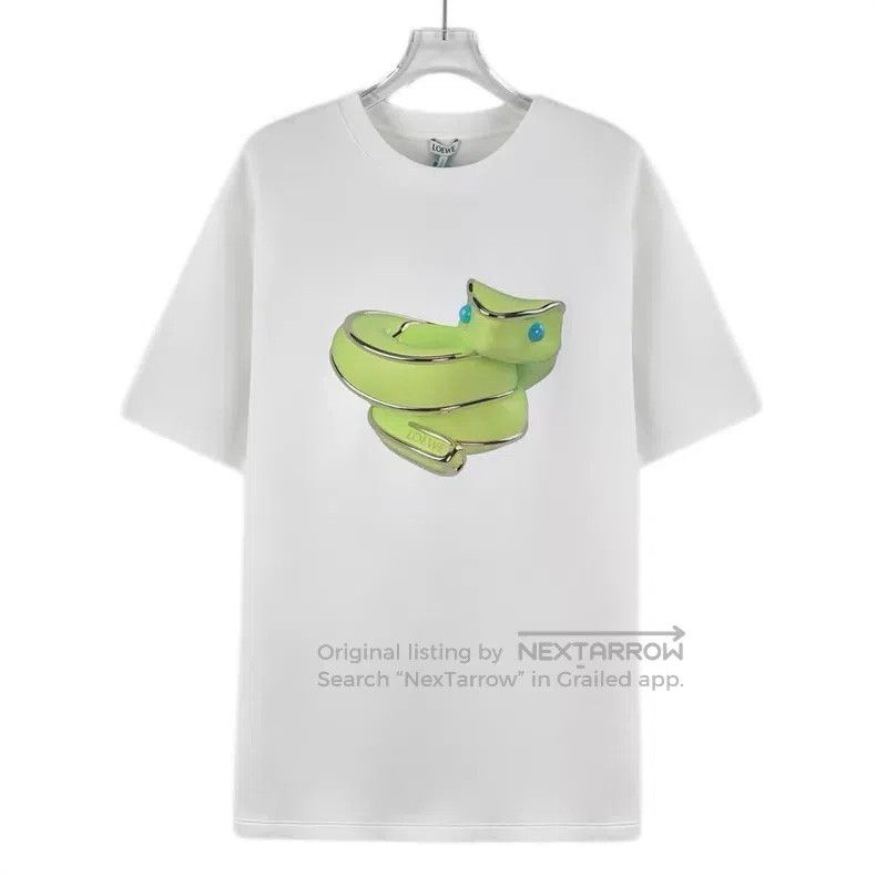 Loewe Loewe 25 Model White Logo Pattern Printed Cotton Crew Neck Size M / US 6-8 / IT 42-44 - 1 Thumbnail