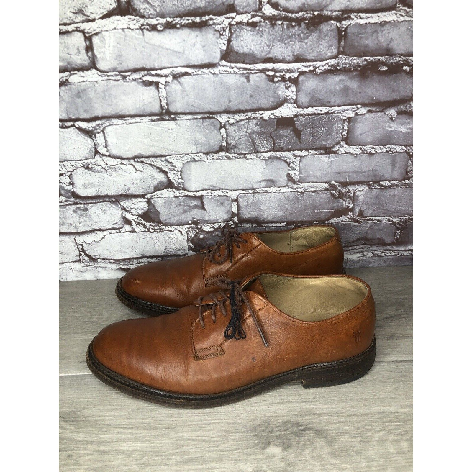 Frye The Frye Co. John A Frye Brown Leather Pebbled Oxfords Shoes Size US 11 / EU 44 - 6 Thumbnail