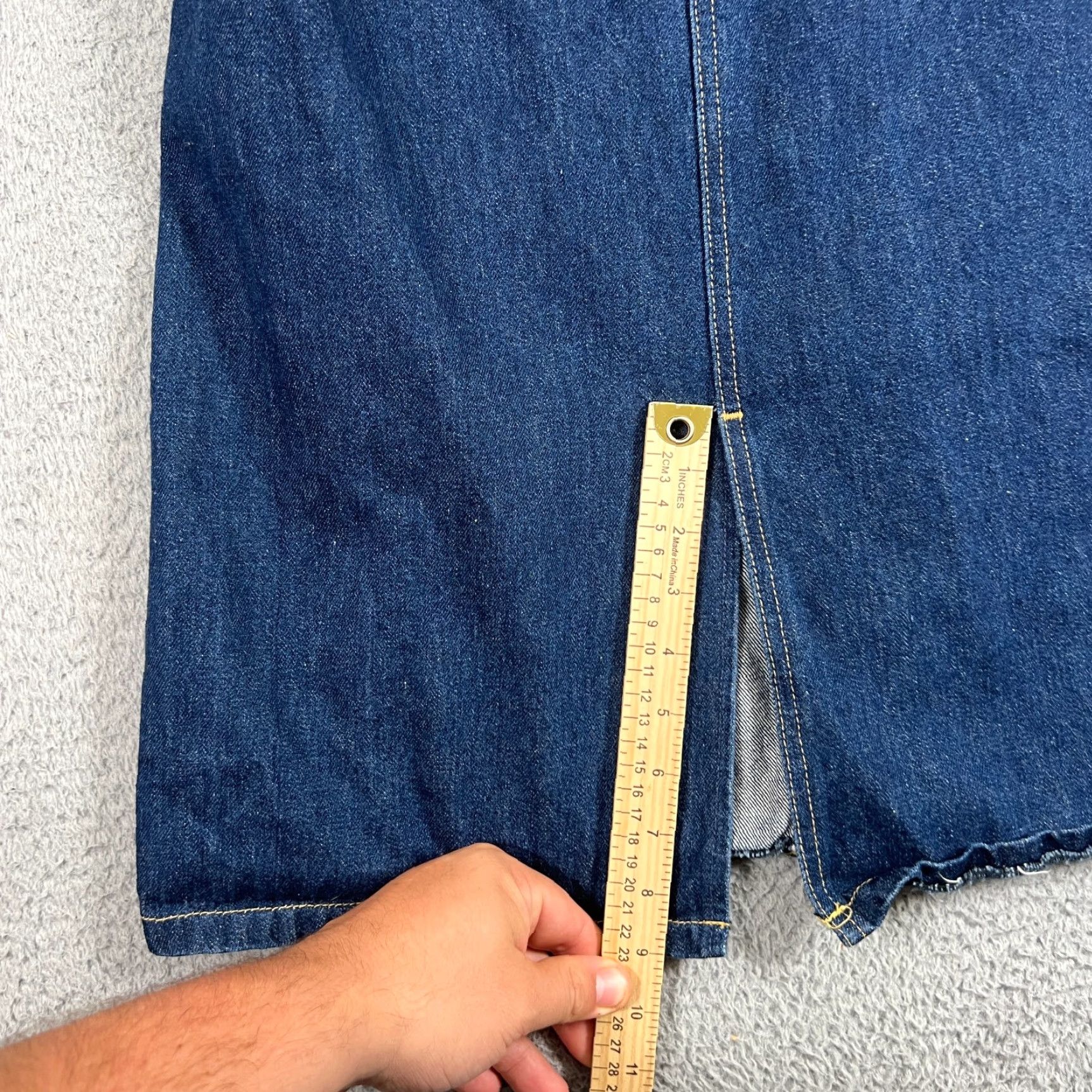 Lee Vintage Lee Women's Denim Skirt A-Line Long Size 5 Blue 26" Casual Skirt Size 27" / US 4 / IT 40 - 4 Thumbnail