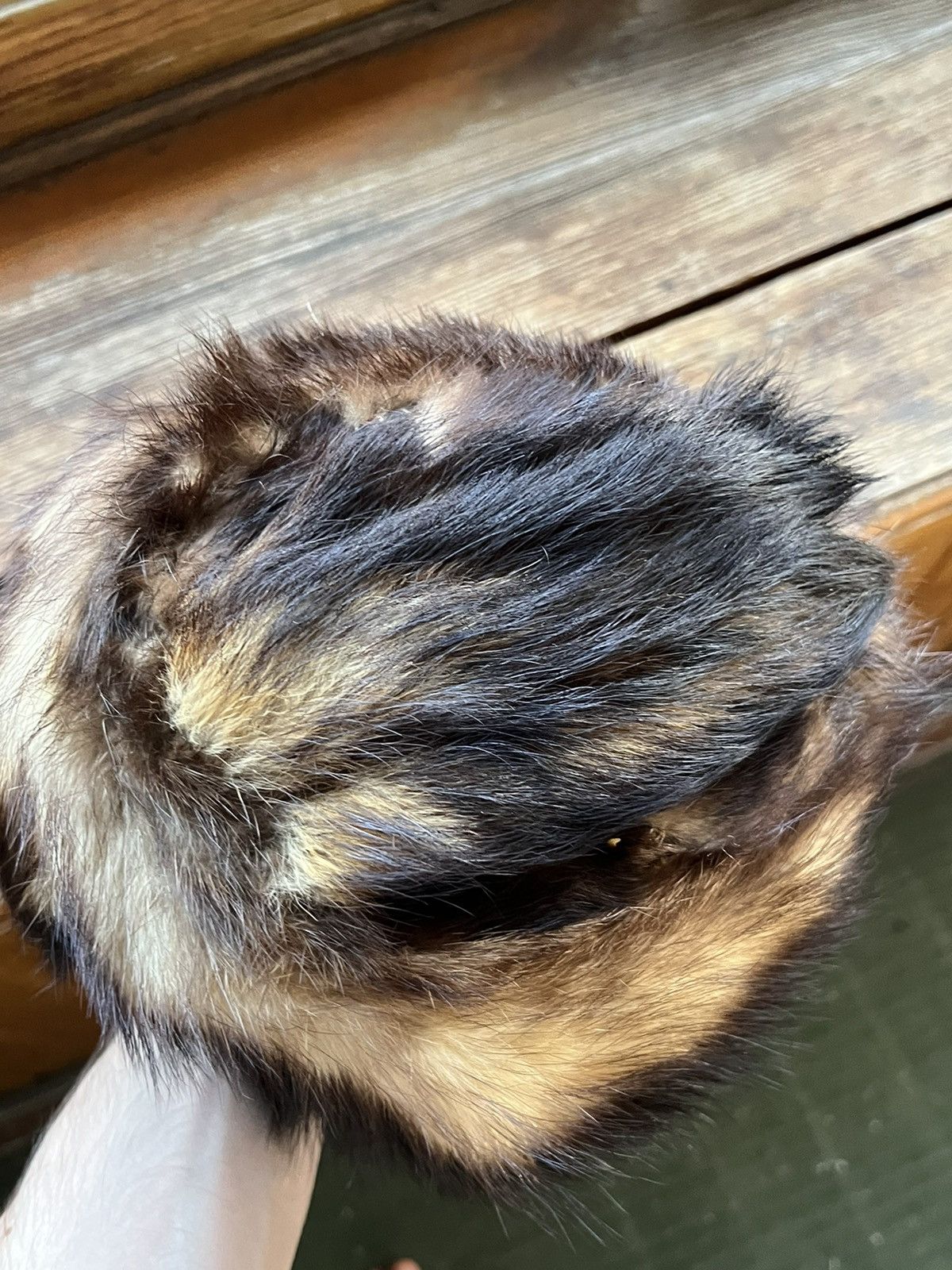 Vintage Leather Ushanka Trapper Hat Furry Mohair Fuzzy Fur Hat Y2K Size ONE SIZE - 8 Thumbnail