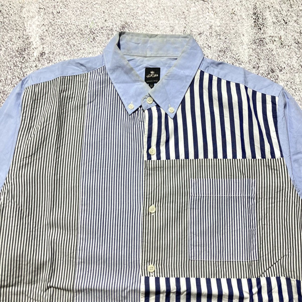 Japanese Brand 2000s Semanticdesign Stripe Pattern Shirt CDG Style Designer Size US M / EU 48-50 / 2 - 3 Thumbnail