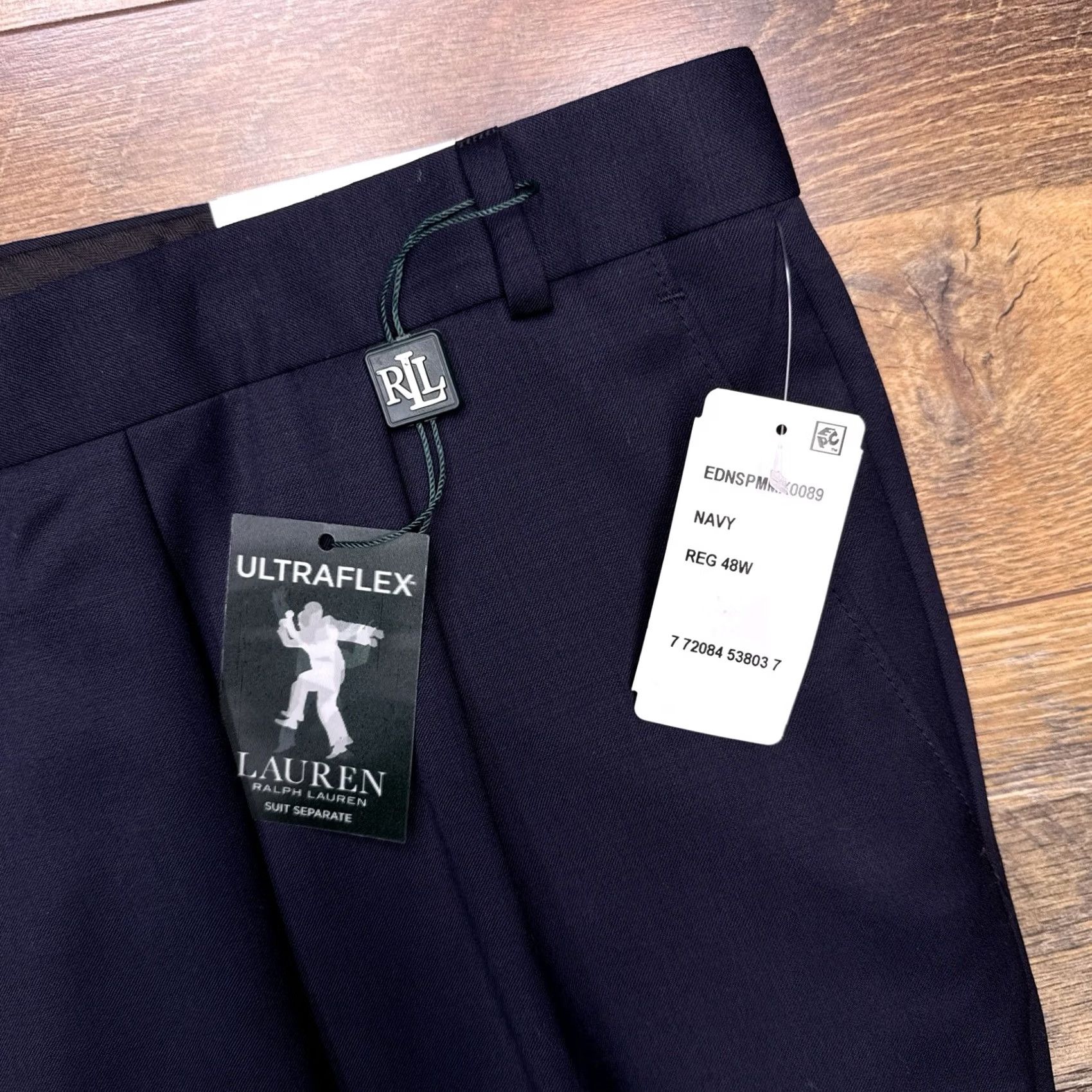 Ralph Lauren Lauren Ralph Lauren Mens 48W Navy Wool Dress Pants Suit Seperate Ultraflex New Size 48R - 5 Thumbnail
