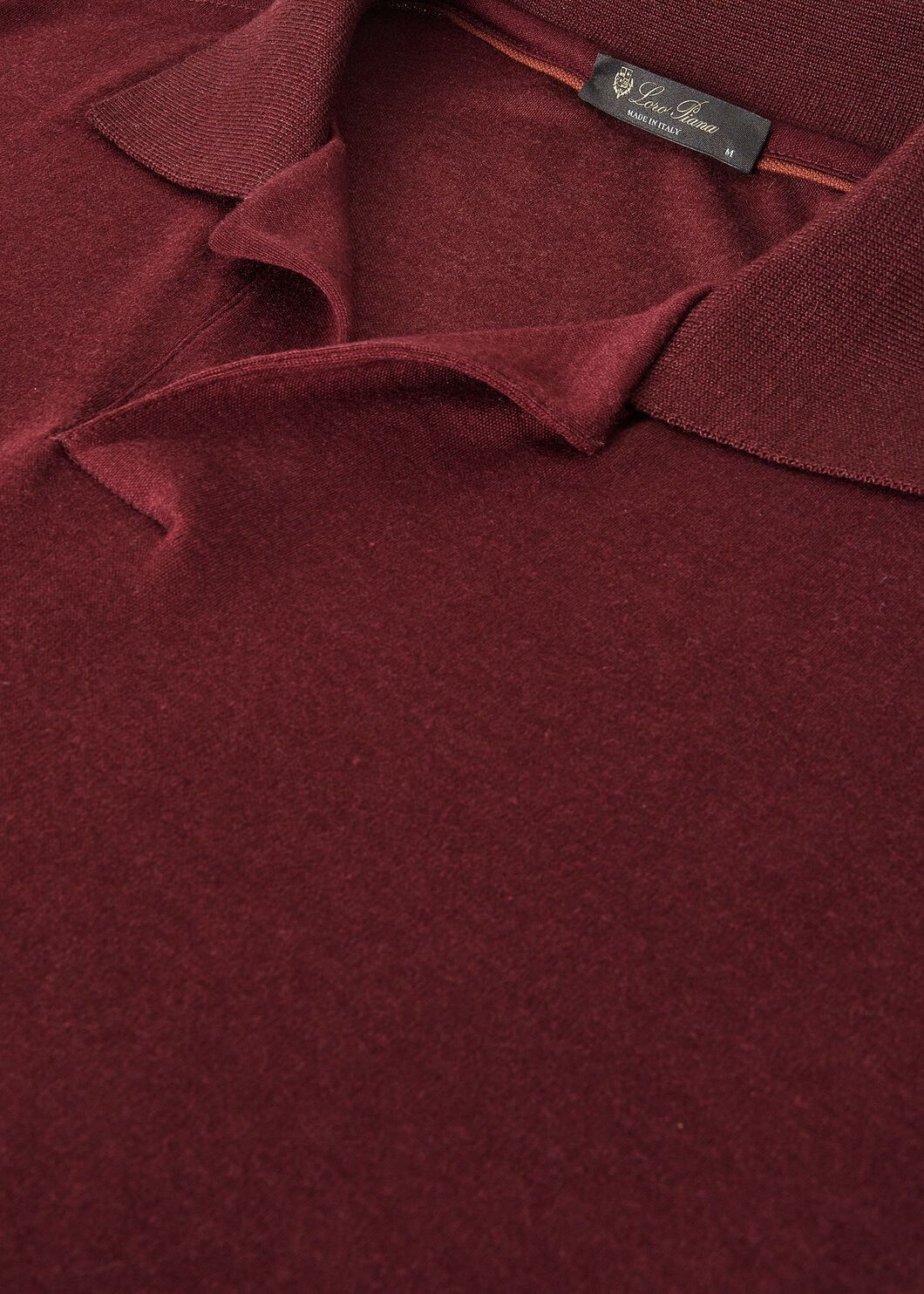 Loro Piana o1w1db10125 FAM3988 Open Polo Shirt in Burgundy Size US S / EU 44-46 / 1 - 7 Thumbnail