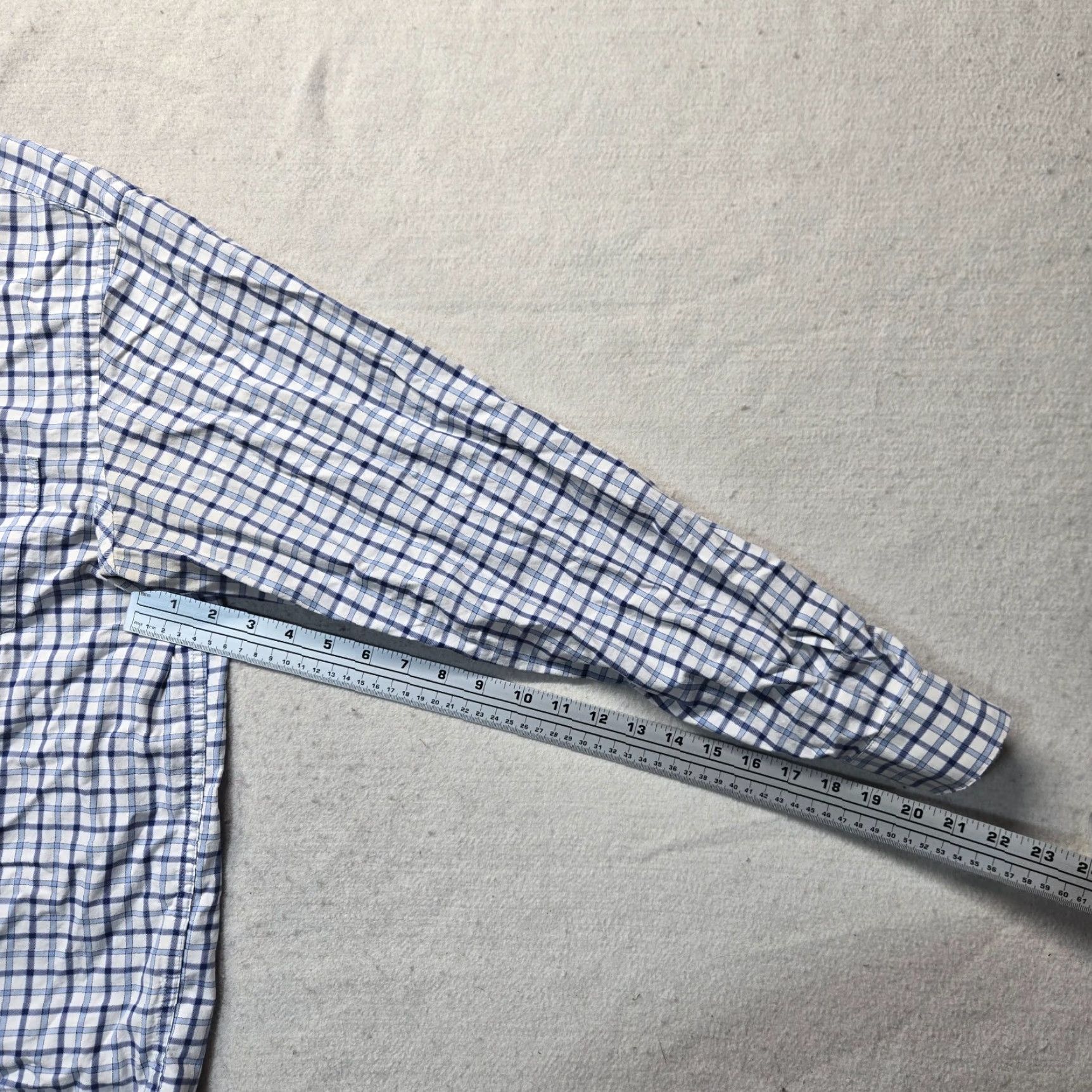 Eddie Bauer VINTAGE Eddie Bauer Shirt Blue Check Long Sleeve Regular Fit Button-Up L Shirt Mens Women? Size 42R - 6 Thumbnail