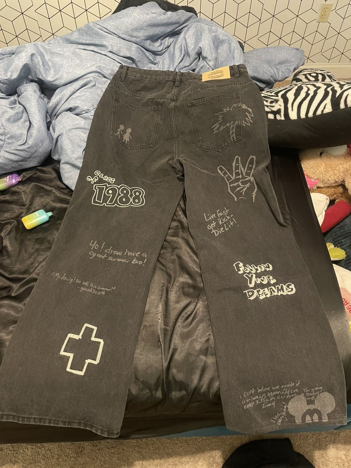 Other Homme Femme Yearbook Jeans Size US 34 / EU 50 - 2 Thumbnail