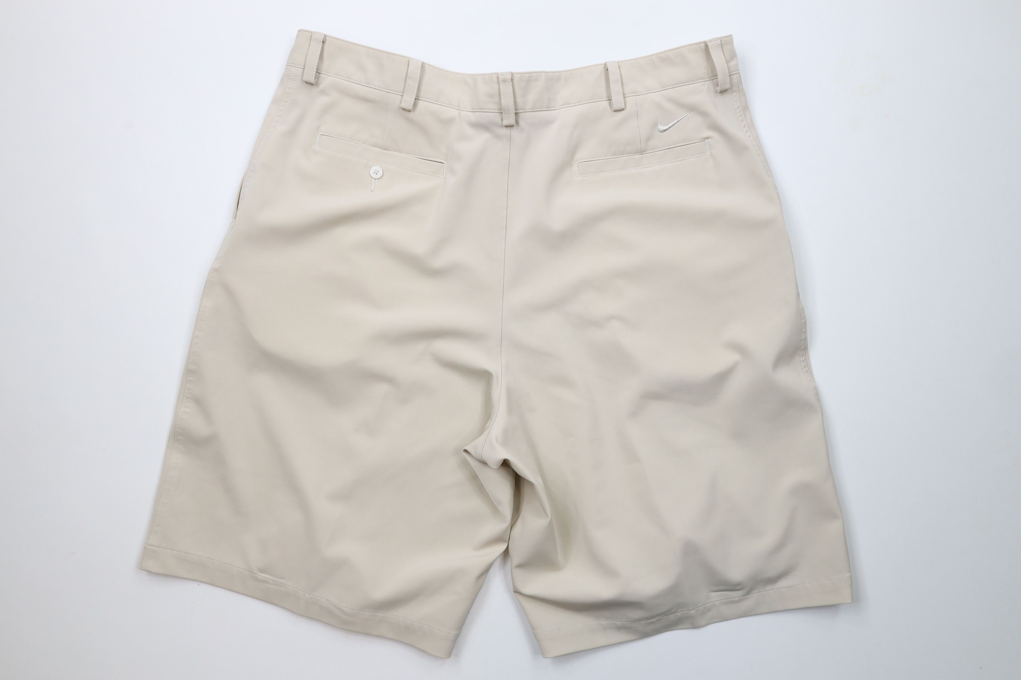 Nike × Vintage Vintage Nike Golf Mini Swoosh Tech Flat Front Chino Shorts Size US 38 / EU 54 - 8 Thumbnail