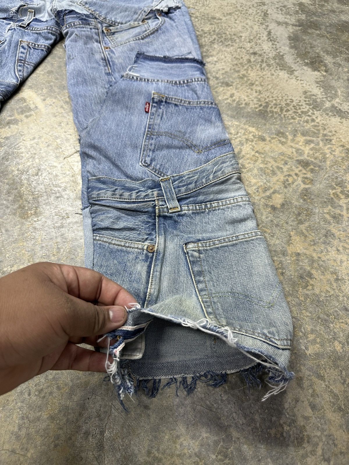 Levi's × Vintage Rare🔥Vintage Levi’s Patchwork Custom 90’s Jeans Size US 33 - 12 Thumbnail