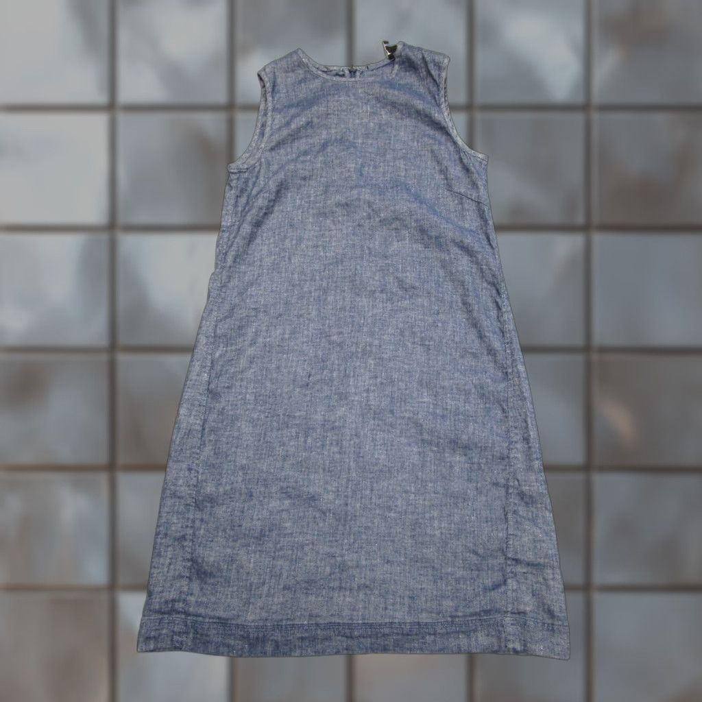 Theory Dress Womens 0 Blue Linen Sleeveless Mini Shift T-Shirt Dress Short Blue 0 Women