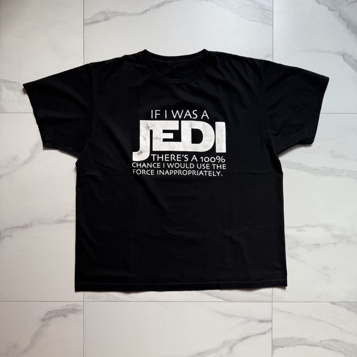 Star Wars × Vintage Vintage Y2K Bad Jedi Funny T-Shirt Size US XL / EU 56 / 4 - 2 Thumbnail