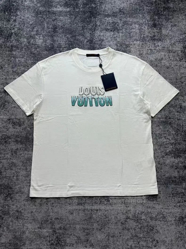 Louis Vuitton Beaded Logo Tee.