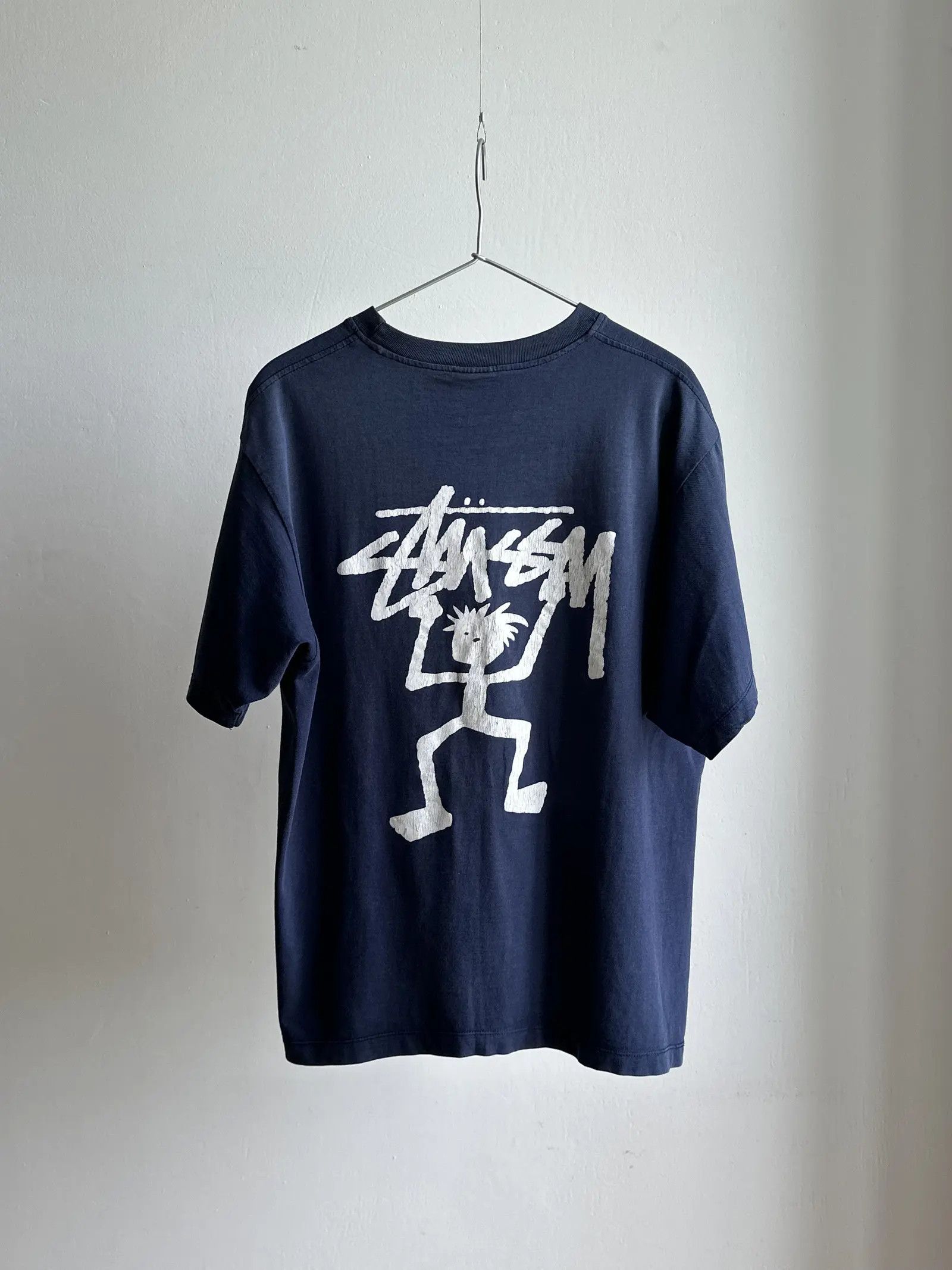 STUSSY T Shirt Stickman Tee Graphic Skate 80s 90s A2328
