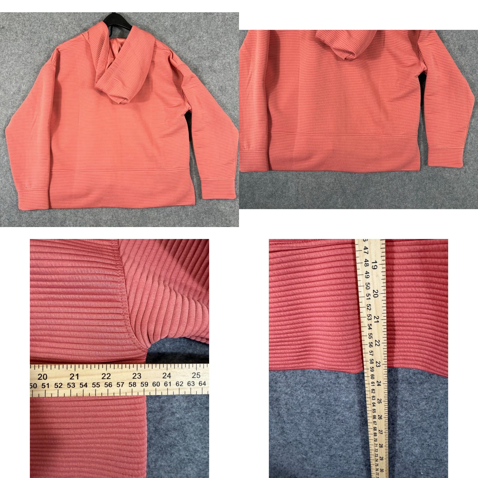 DKNY DKNY Ottoman Full-Zip Hoodie Womens L Faded Rose Ribbed Stretch Pockets NWT Size L / US 10 / IT 46 - 9 Thumbnail