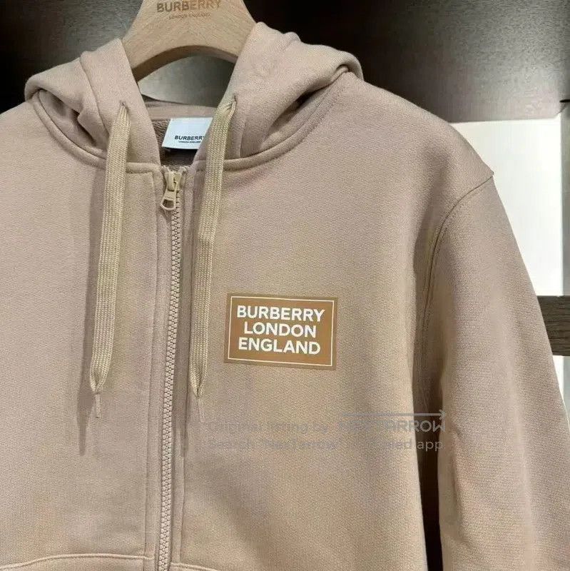 Burberry Burberry Khaki Cotton Logo Hoodie for Women. Size M / US 6-8 / IT 42-44 - 4 Thumbnail