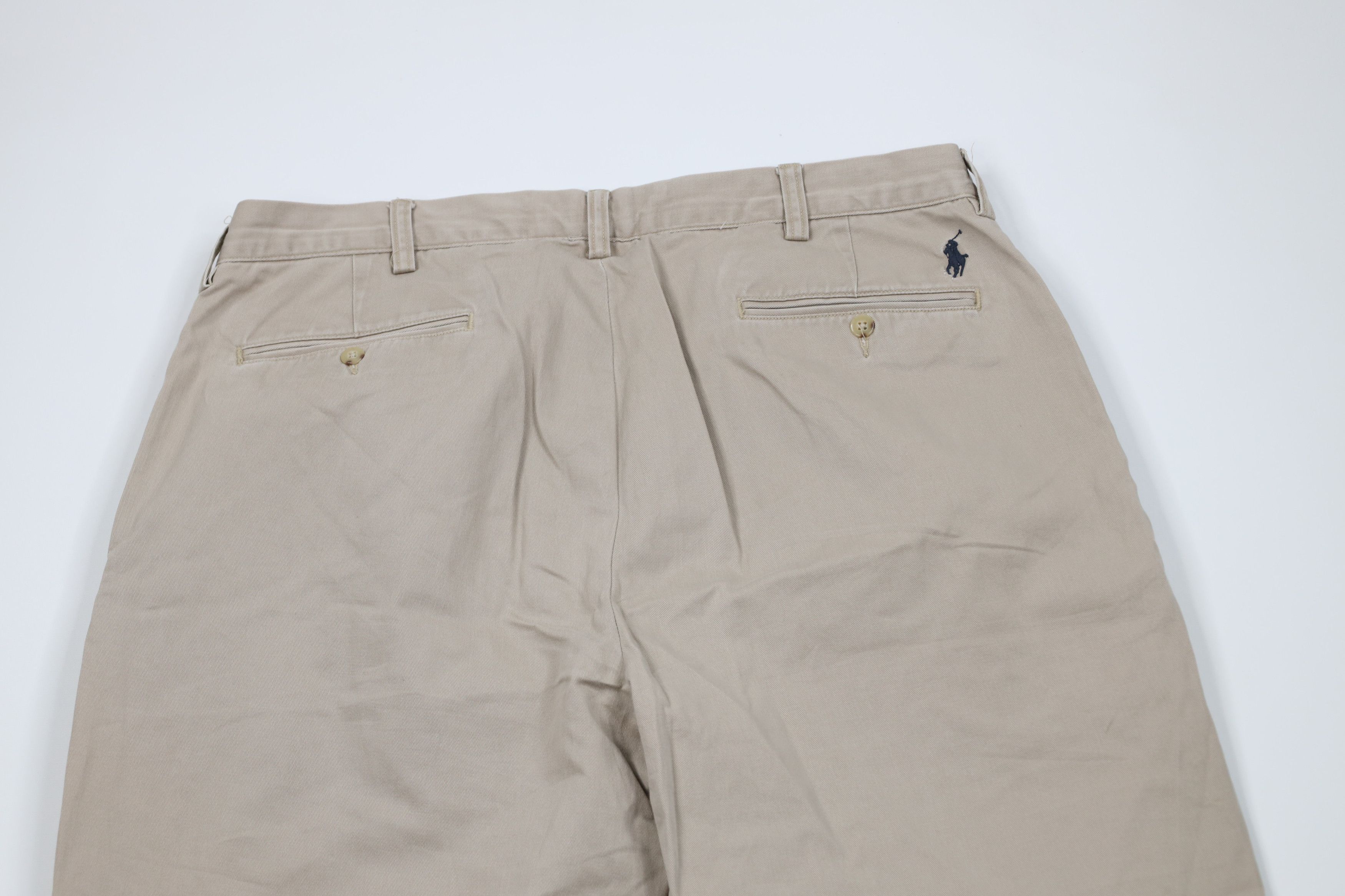 Ralph Lauren Vintage 90s Ralph Lauren Wide Leg Chino Pants Beige Cotton Size US 36 / EU 52 - 12 Thumbnail