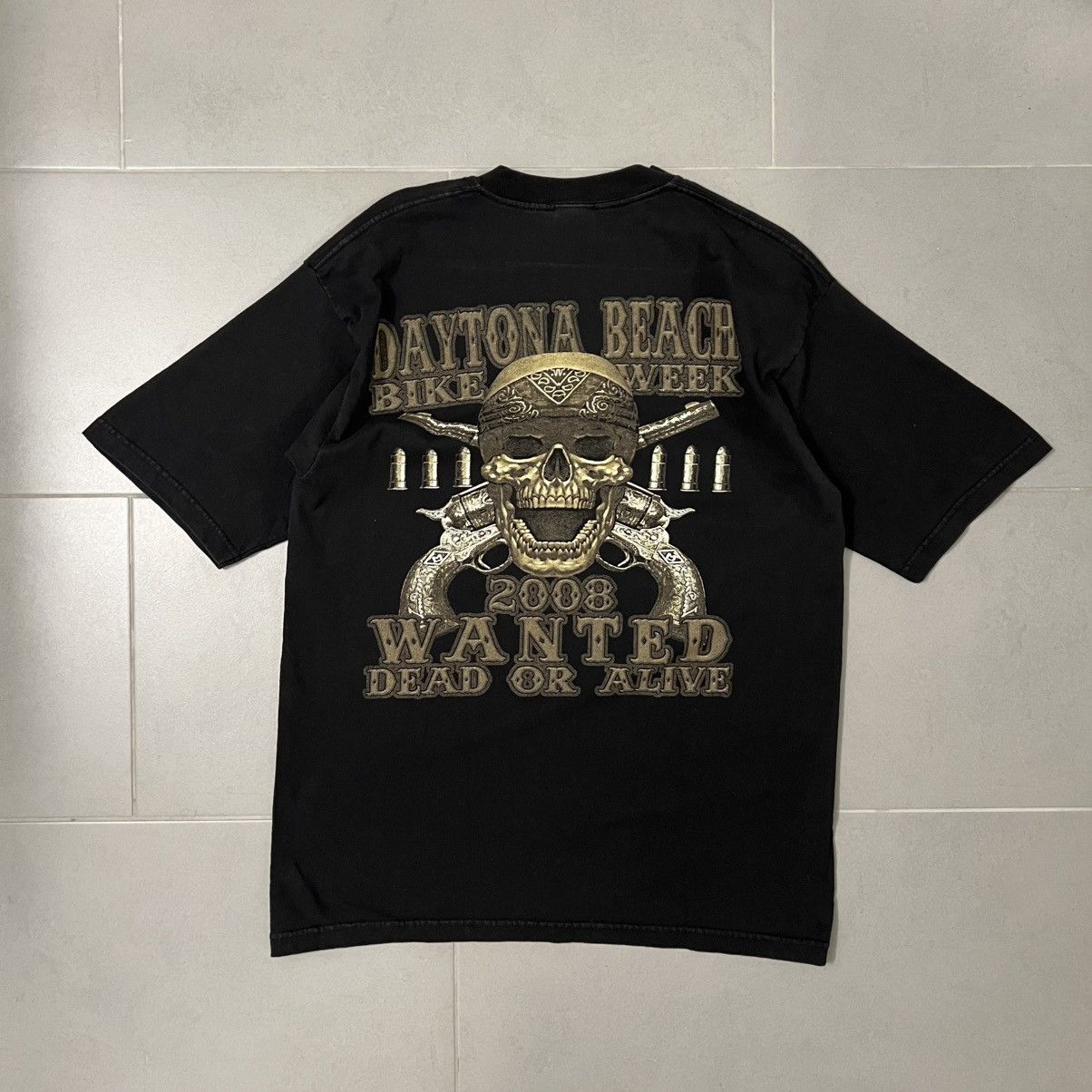 Vintage Vintage Skull Revolver Daytona Beach Bike Week Shirt Size US L / EU 52-54 / 3 - 1 Thumbnail