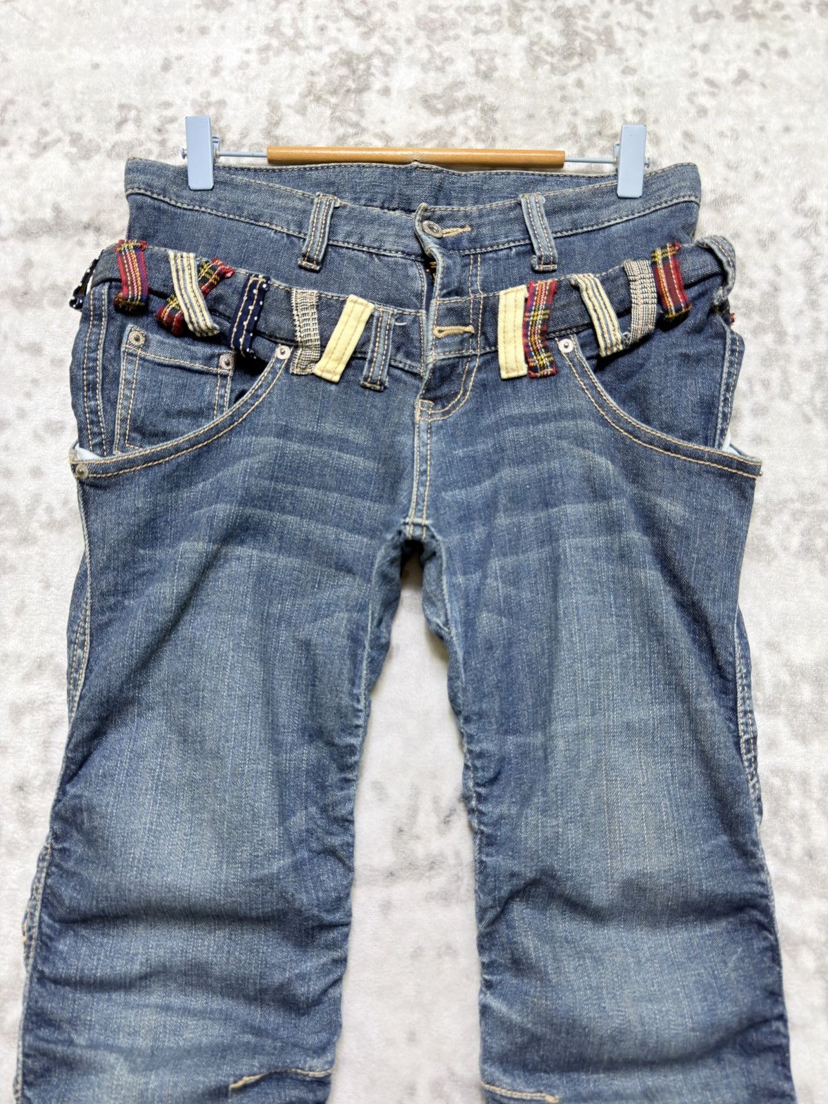 Hysteric Glamour Vintage Y2K Double Waist Punk Grunge Slim Fit Stacked Denim Size US 30 / EU 46 - 3 Thumbnail