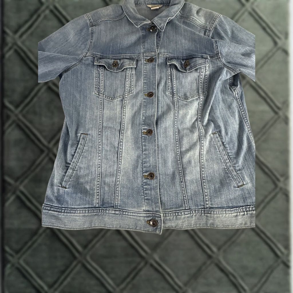 CO Duluth Denim Jacket Womens Medium Blue Button Front Workwear Shirt Size M / US 6-8 / IT 42-44 - 1 Thumbnail