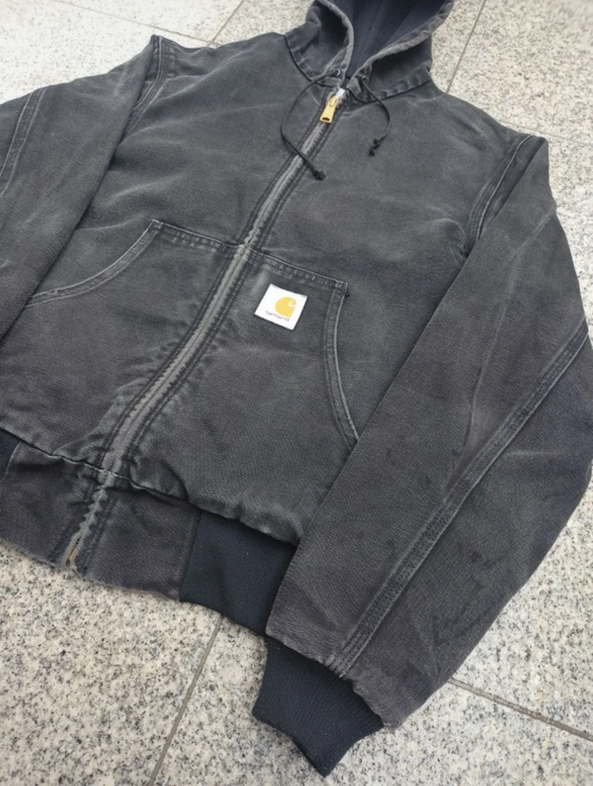 Carhartt Vintage 90s carhartt jr105 active jacket wash black Size US S / EU 44-46 / 1 - 3 Thumbnail