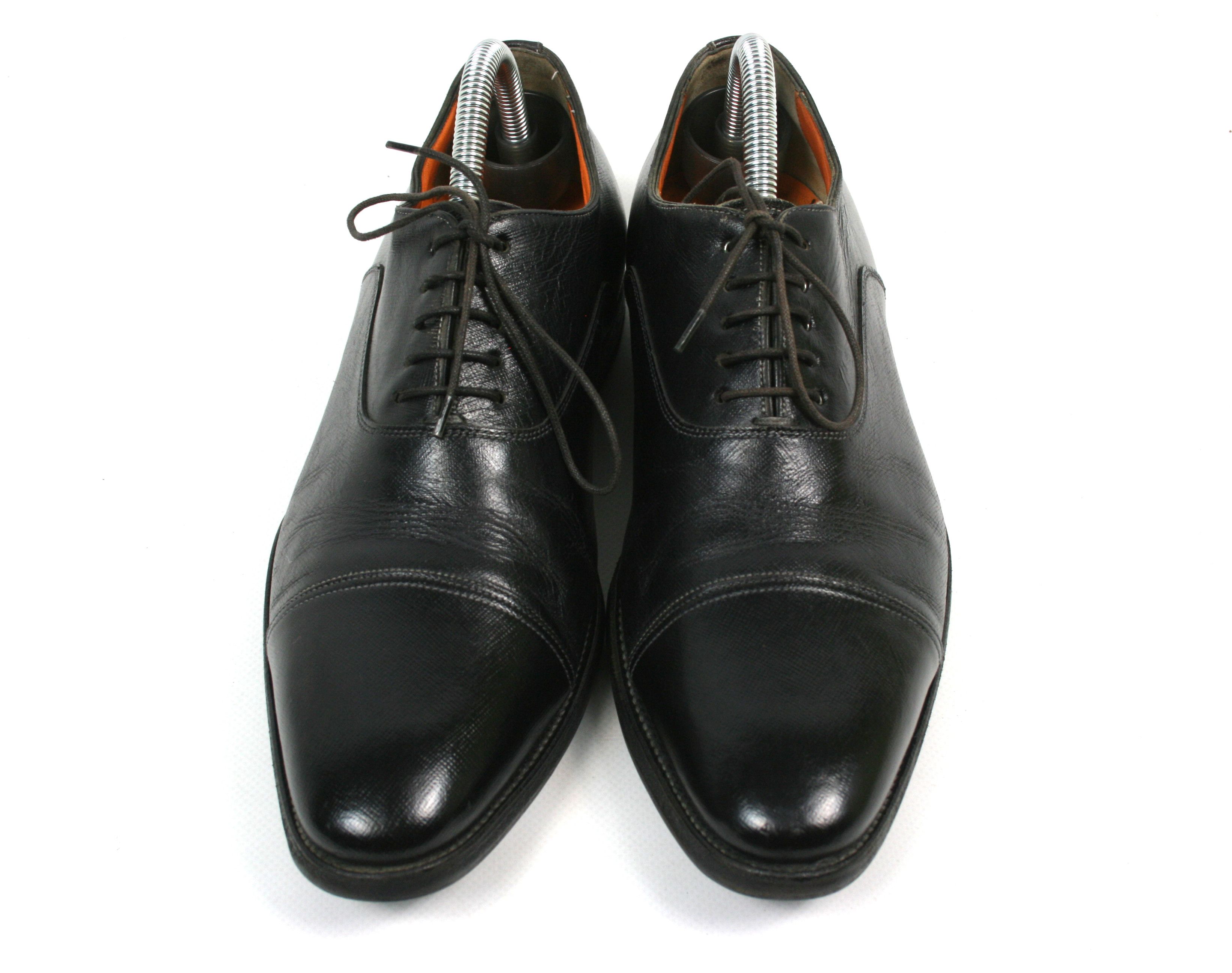 Santoni Leather Oxford Shoes Size US 7 / EU 40 - 7 Thumbnail