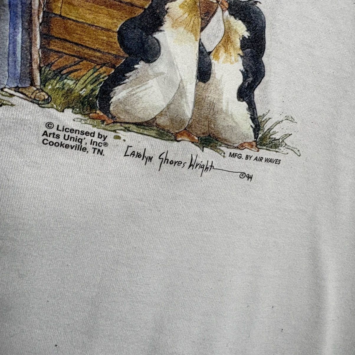 Vintage Vintage 90s Noah’s Ark Animals Air Wave Art Graphic Tee Size US XL / EU 56 / 4 - 4 Thumbnail
