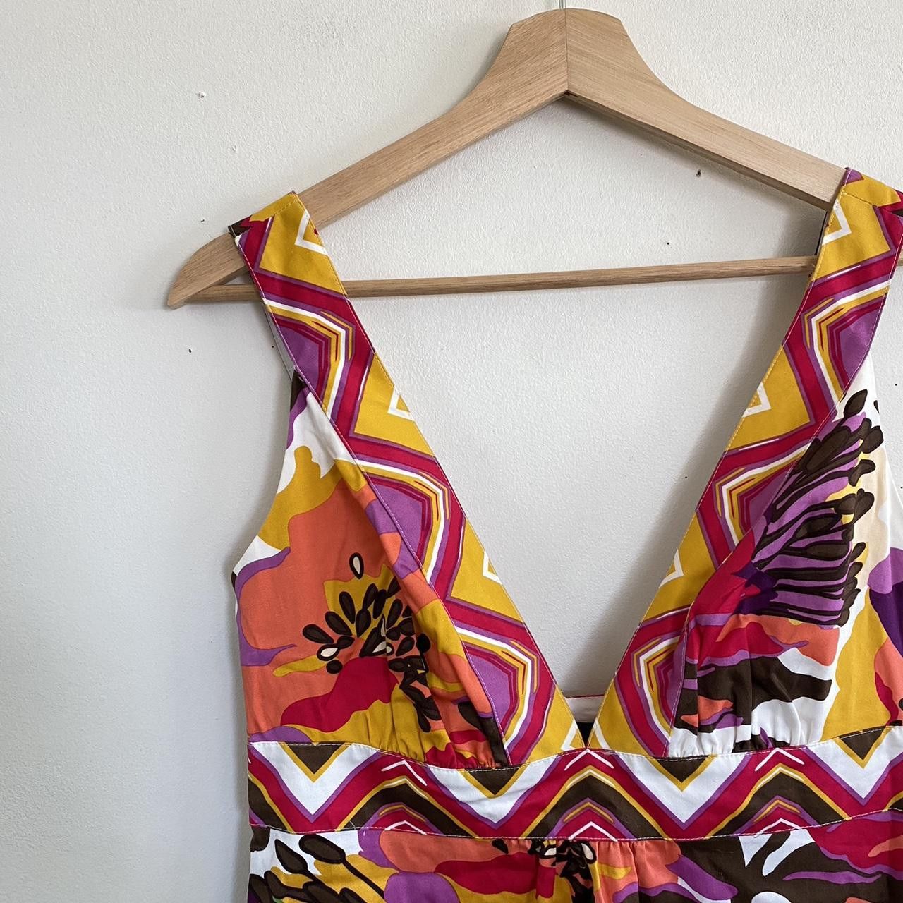 Designer ANA A NEW APPROACH MULTICOLOR DRESS 70S VIBE SIZE 6 WOMENS Size M / US 6-8 / IT 42-44 - 5 Thumbnail