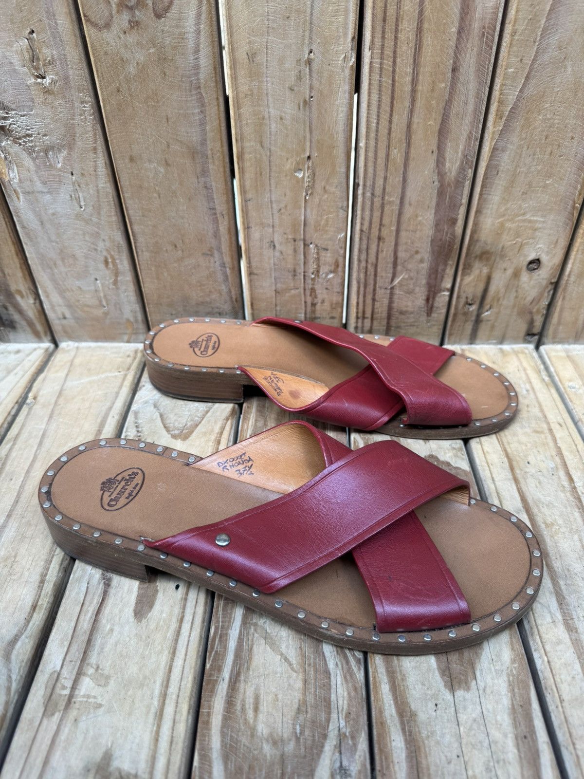 Church's Church’s women’s red strappy slip on sandals EUR 37.5 UK 5.5 Size US 7.5 / IT 37.5 - 8 Thumbnail