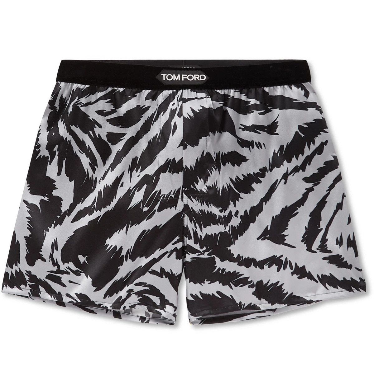 Tom Ford oc11z1225 Zebra-Print Boxer Short in Grey/Black Size US 32 / EU 48 - 1 Thumbnail