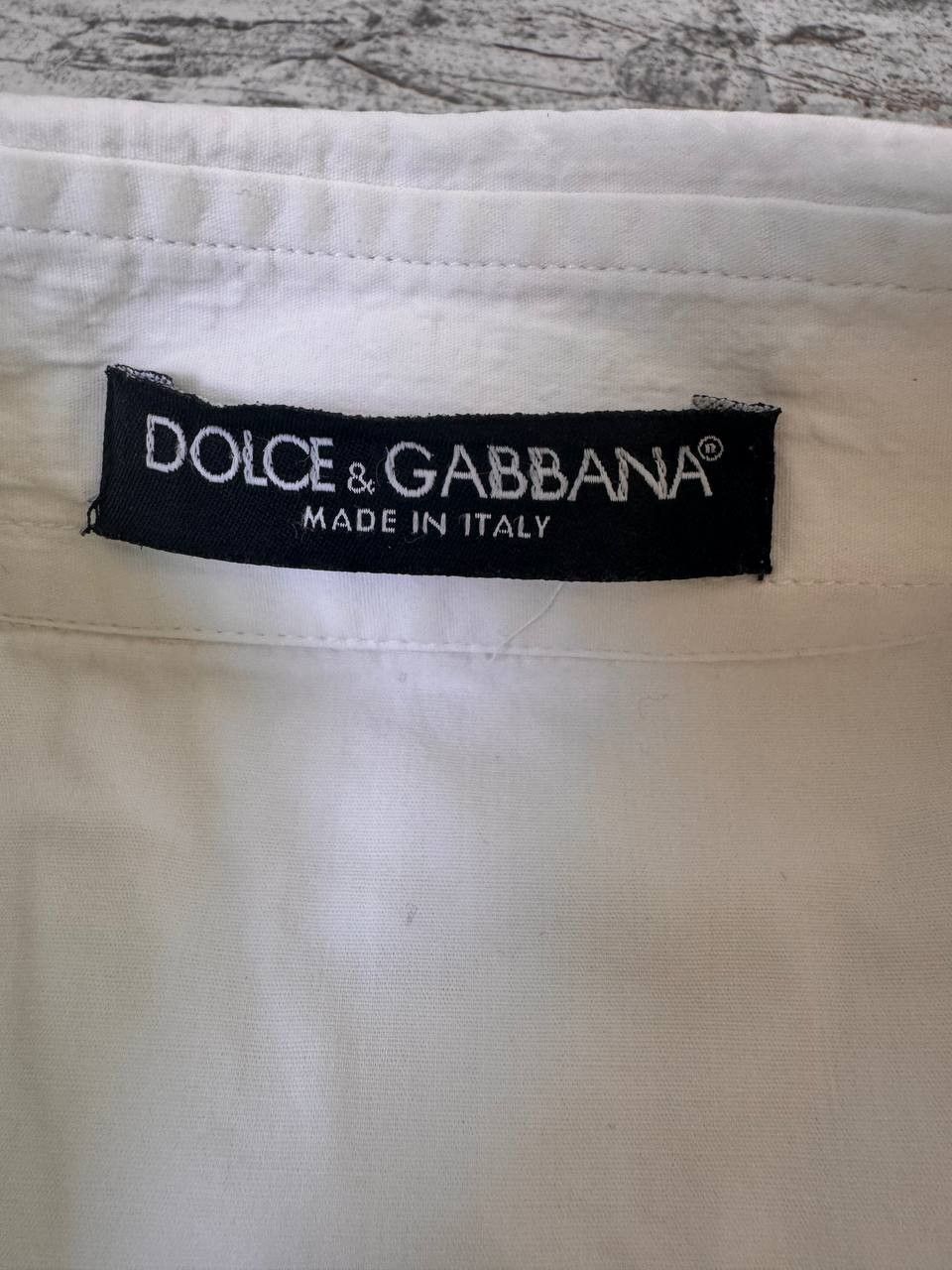 Dolce & Gabbana DOLCE & GABBANA Fitted Poplin Shirt w/ Ruffle Lace Trim Size M / US 6-8 / IT 42-44 - 6 Thumbnail