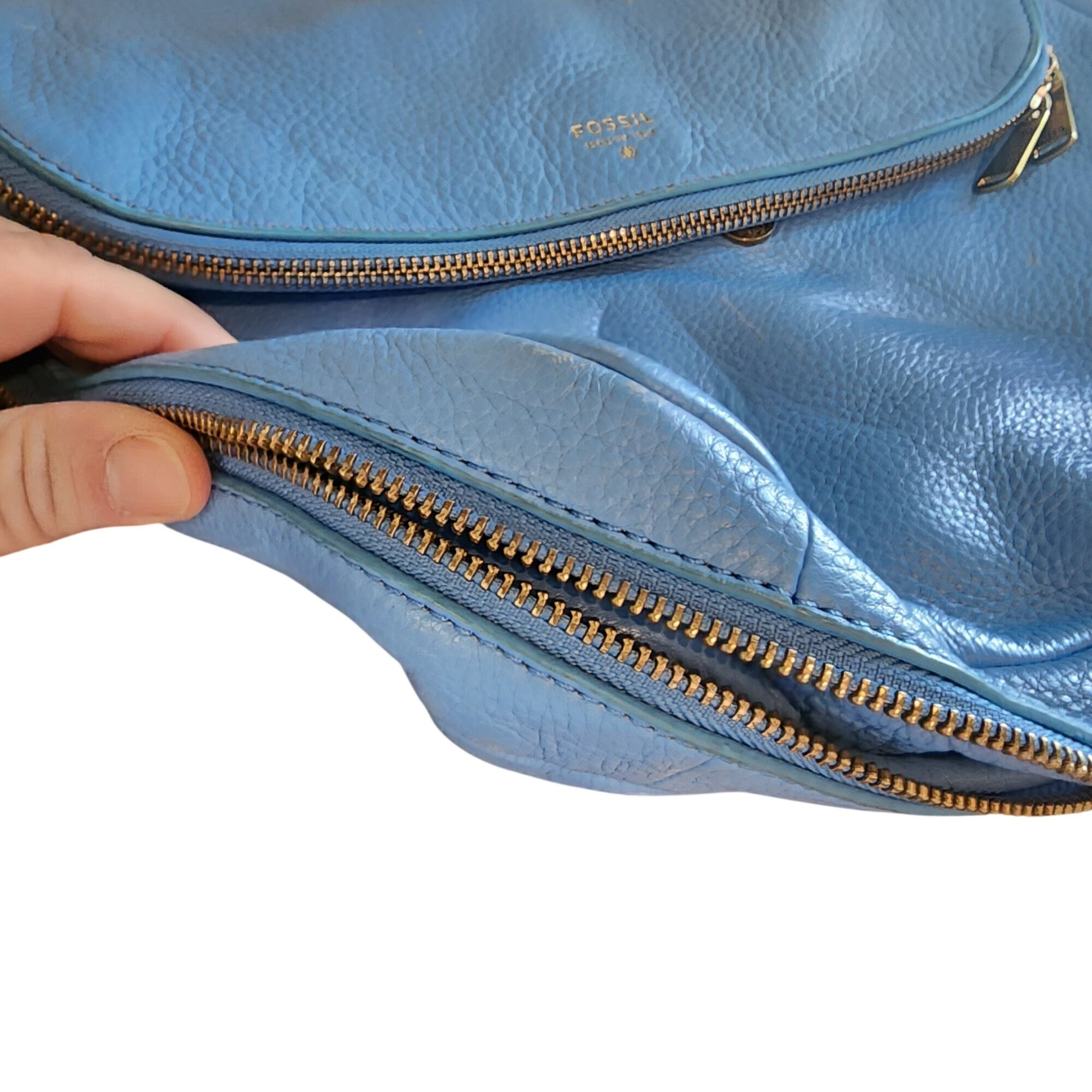 Fossil Fossil Preston Flap Crossbody Royal Blue Leather lots of poc Size ONE SIZE - 5 Thumbnail