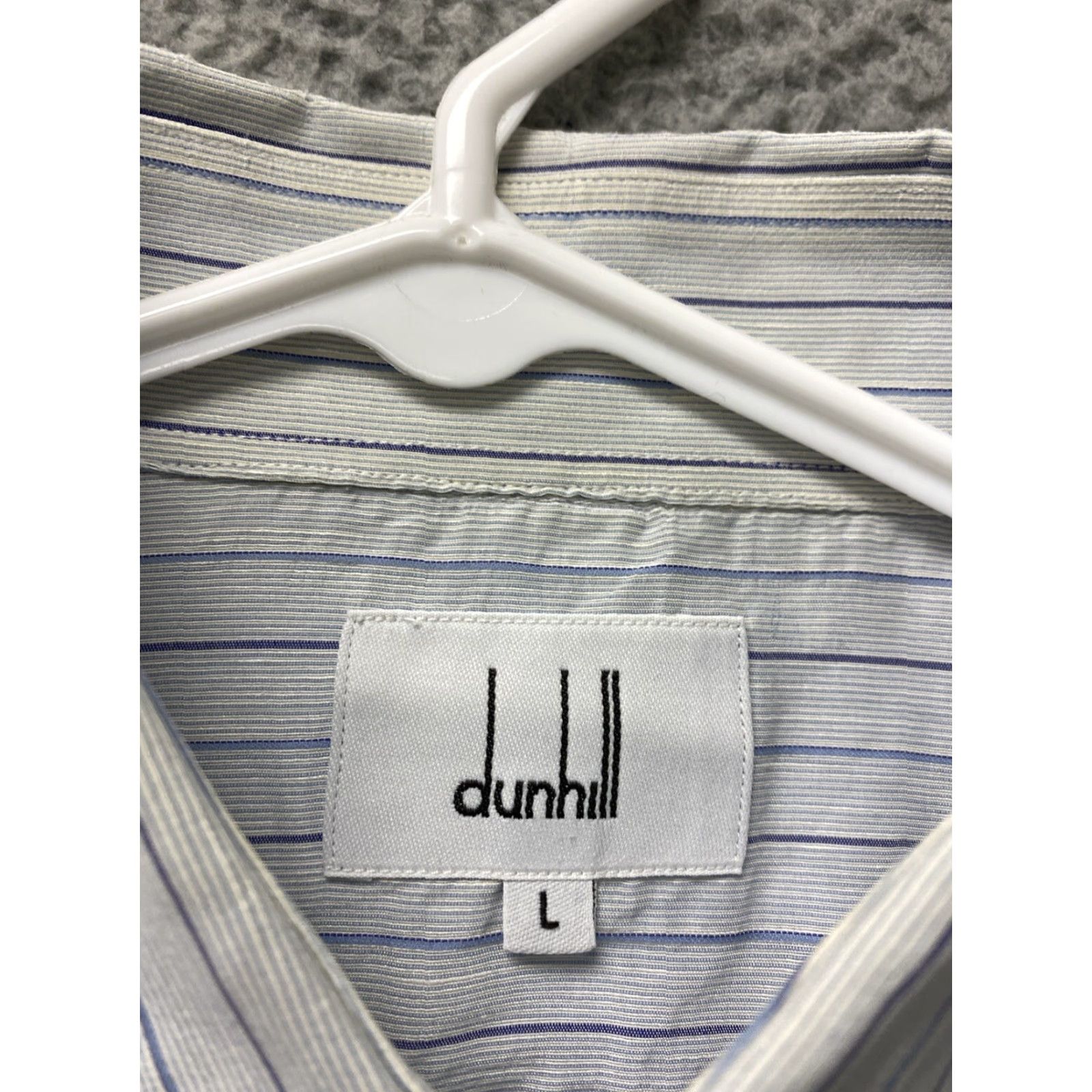 Vintage VINTAGE Dunhill Men’s Dress Shirt L Gray Stripe Formal Lightweight Button-up Size US L / EU 52-54 / 3 - 5 Thumbnail