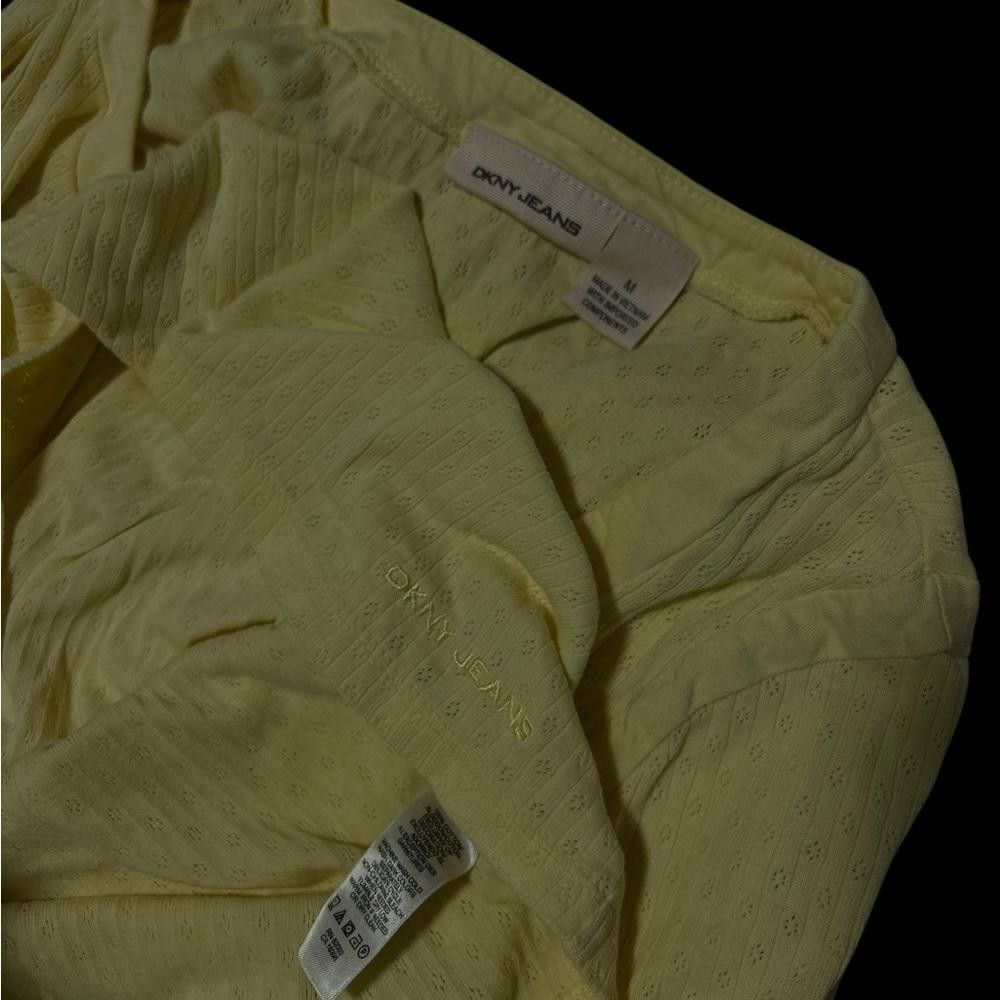 DKNY DKNY Jeans Women's Pale Yellow Blouse Size M Size M / US 6-8 / IT 42-44 - 4 Thumbnail