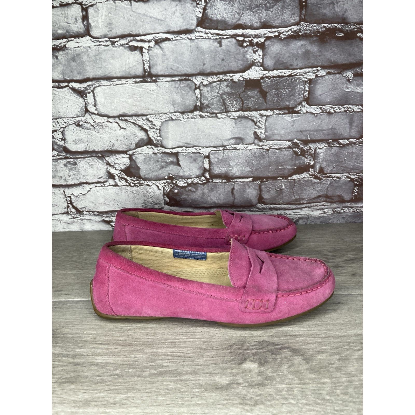 Rockport Rockport Fuchsia Pink Suede Leather Penny Loafer Driving Fla Size US 8 / IT 38 - 13 Thumbnail