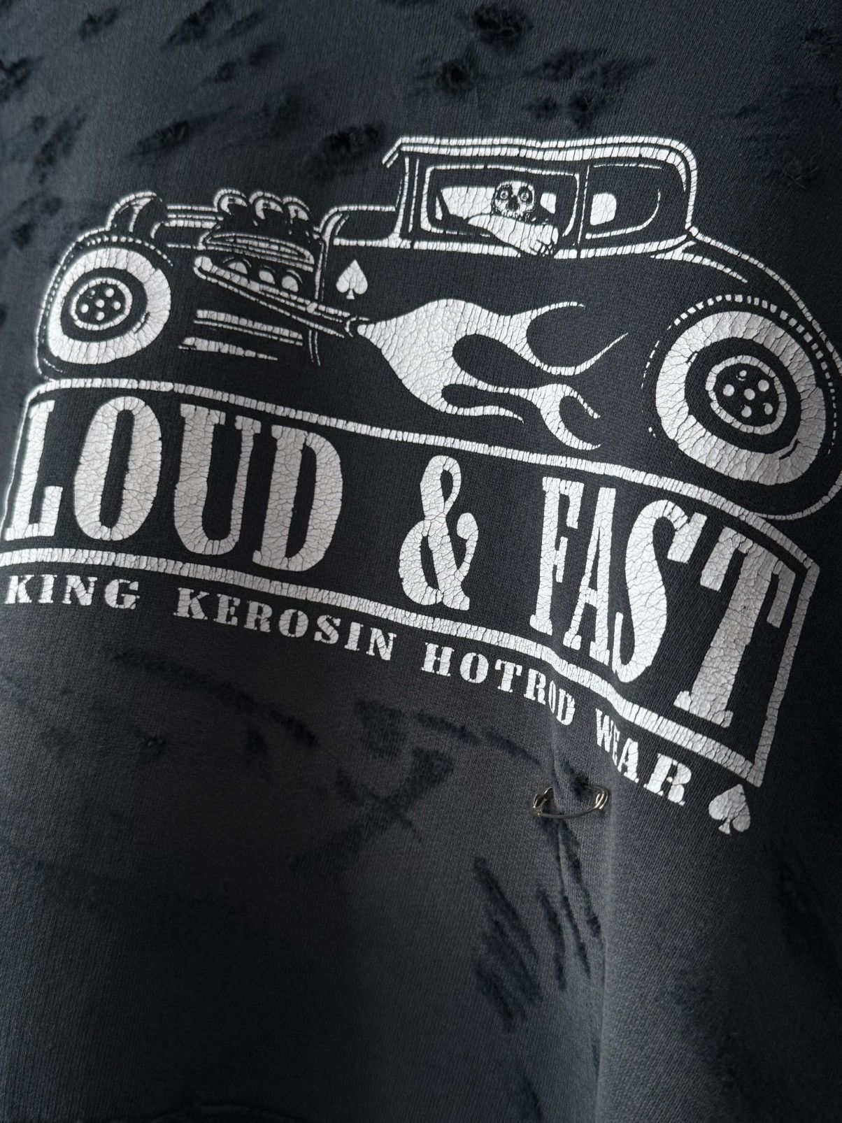 Vintage Vintage 00s Art Racing Thrashed Destroyed Faded Hoodie Size US L / EU 52-54 / 3 - 3 Thumbnail