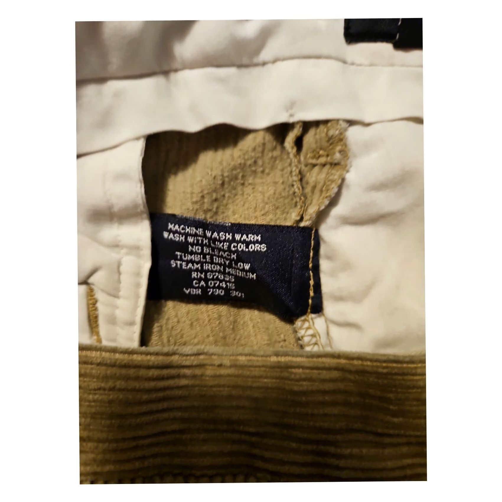 Nautica VINTAGE Nautica Rigger Corduroy Pants Men's 36 Classic Fit 90s Y2K Beige Wide-Leg Pants Mens Size US 36 / EU 52 - 3 Thumbnail