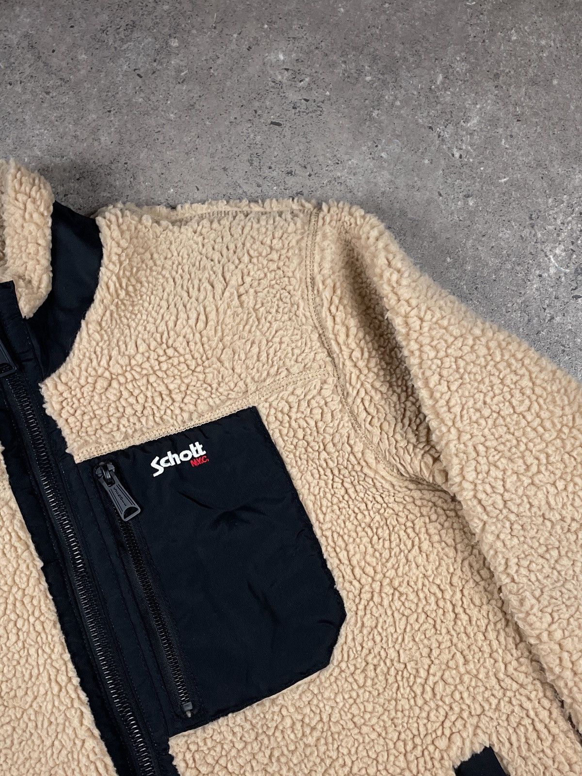 Schott Schott vintage retro beige Sherpa 90s Size US S / EU 44-46 / 1 - 2 Thumbnail
