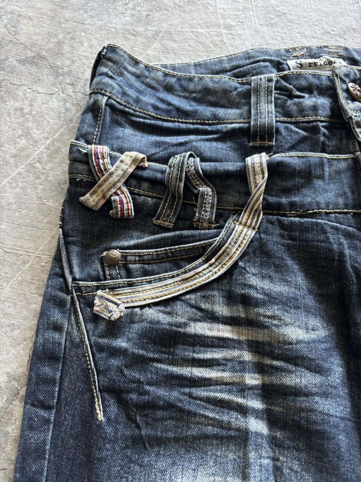 PPFM double waist sorridere faded wash whiskered japanese punk Size US 31 - 9 Thumbnail