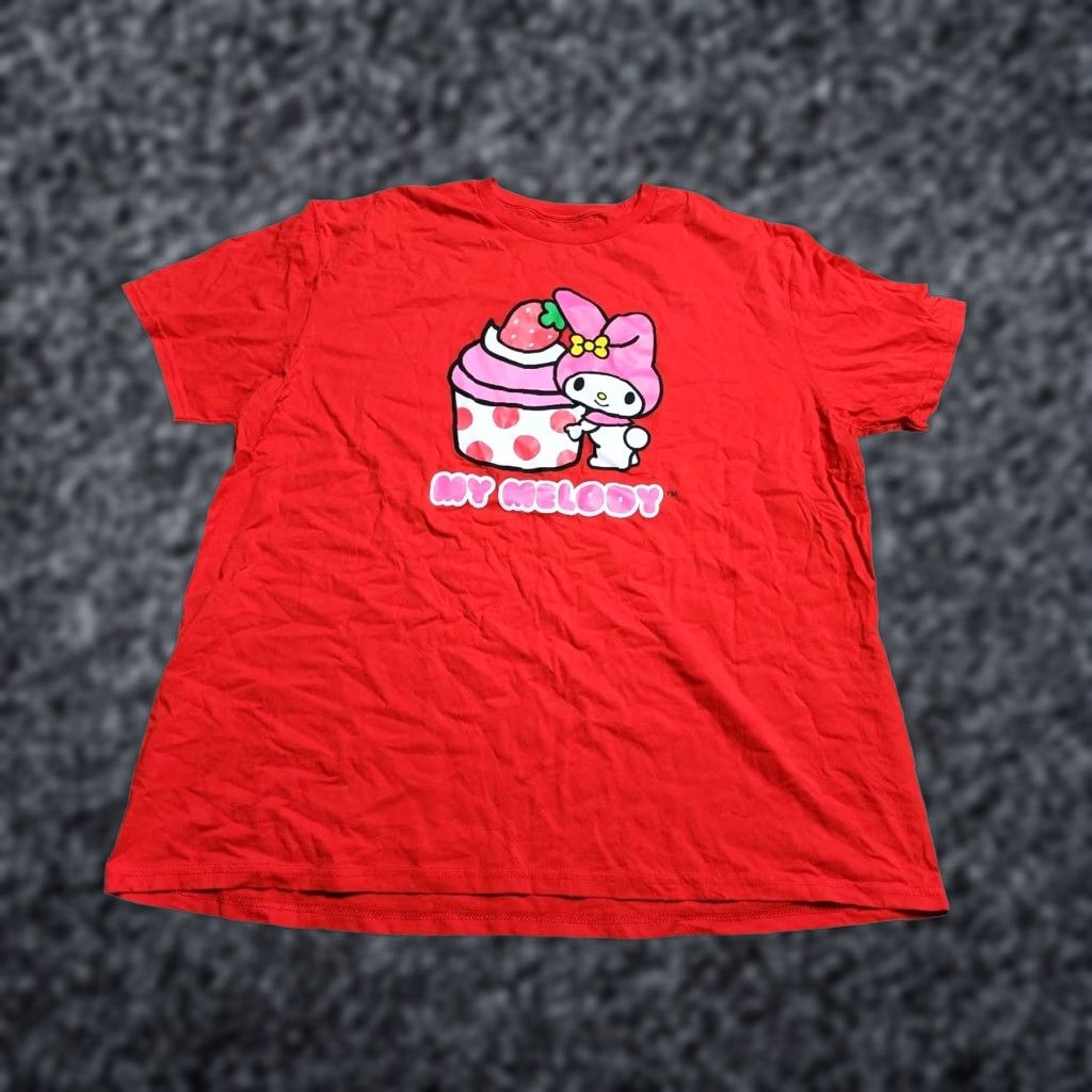 Vintage Sanrio Shirt Adult XL Red Strawberry Cupcake My Melody T Shirt Size US XL / EU 56 / 4 - 1 Thumbnail