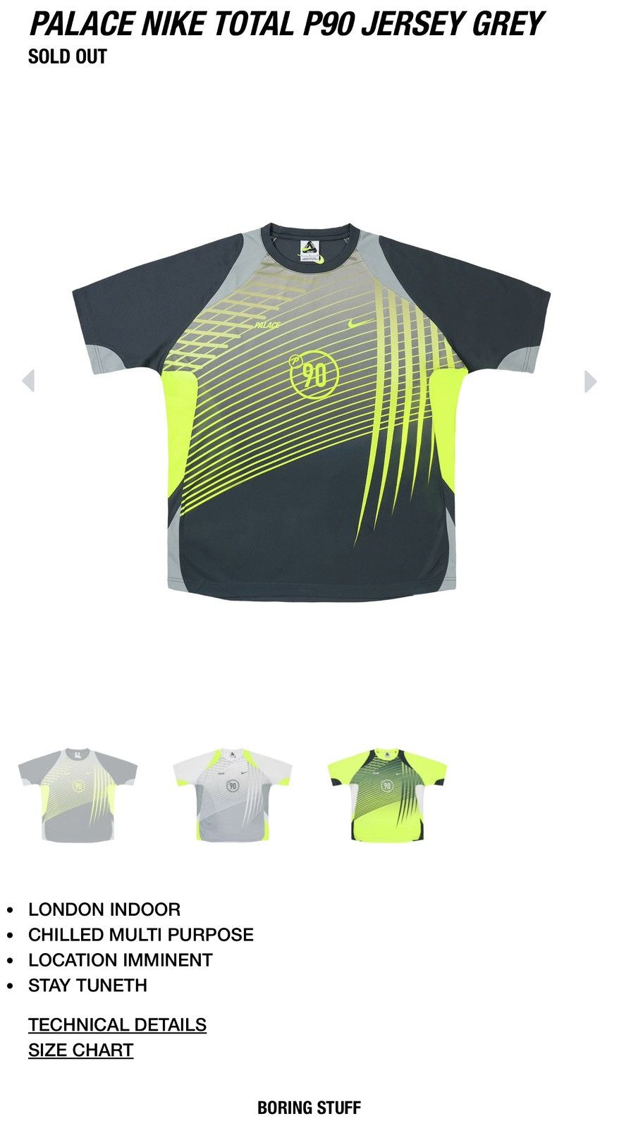 Palace Palace Nike T90 Jersey | Grailed