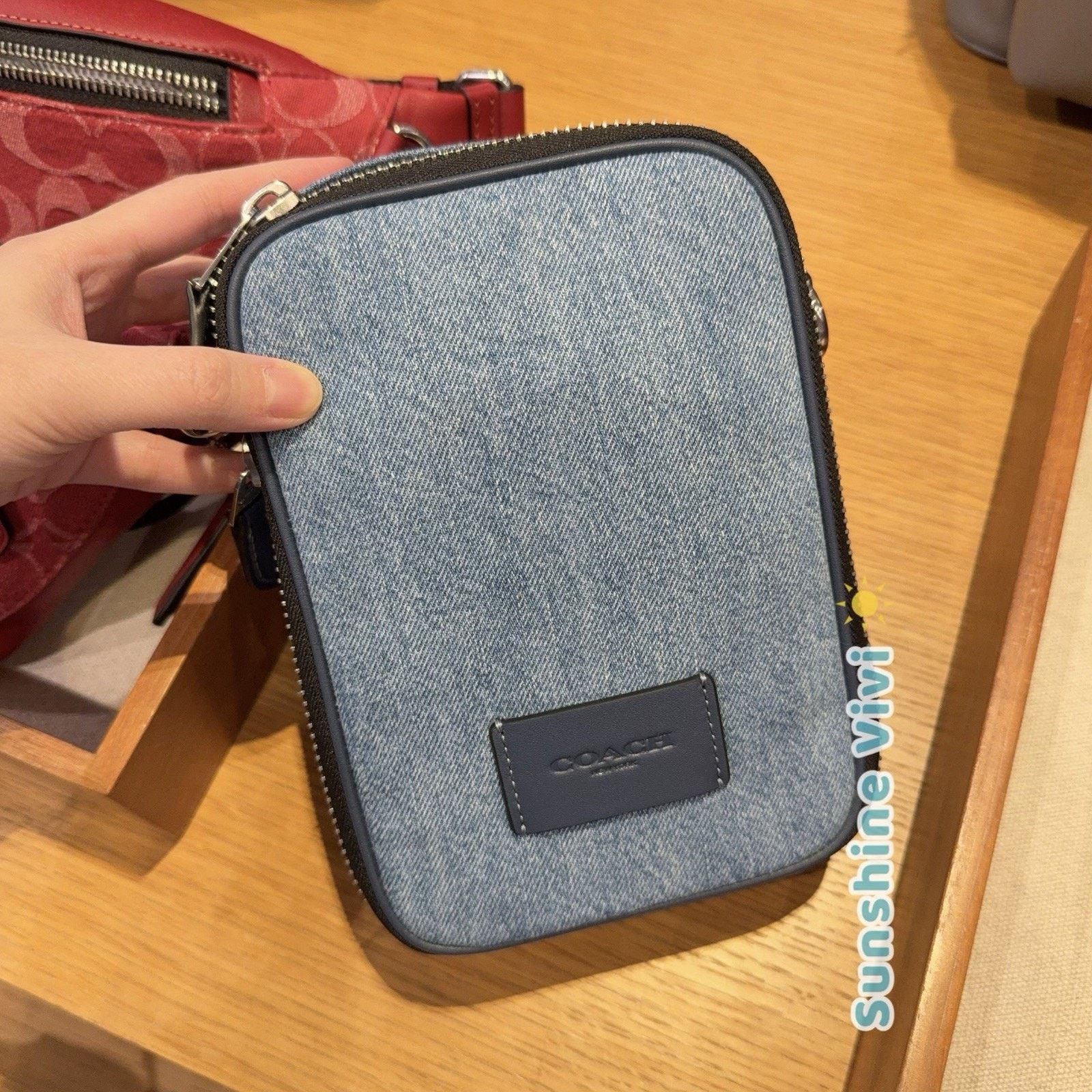 Coach NWT COACH Stanton Crossbody Bag Cotton Silver/Indigo CDC43 Size ONE SIZE - 1 Thumbnail