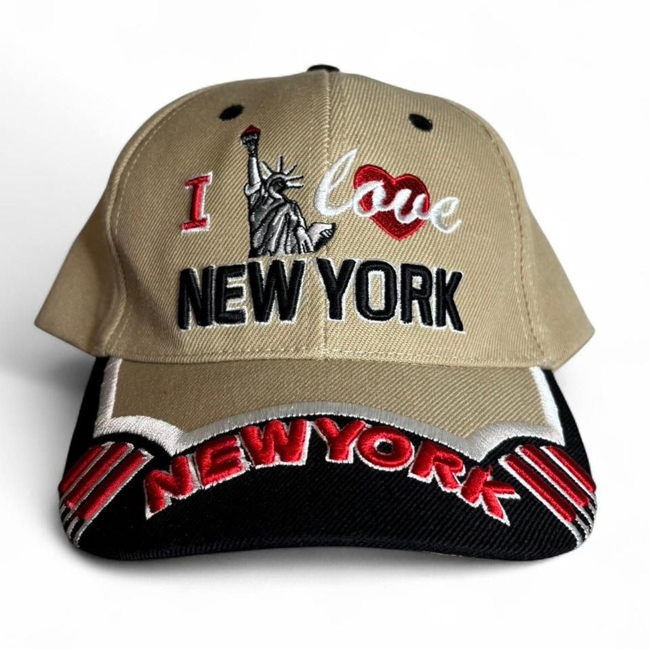 Vintage Vintage I Love New York Beige Wool Blend Embroidered Cap Hat Size ONE SIZE - 1 Thumbnail