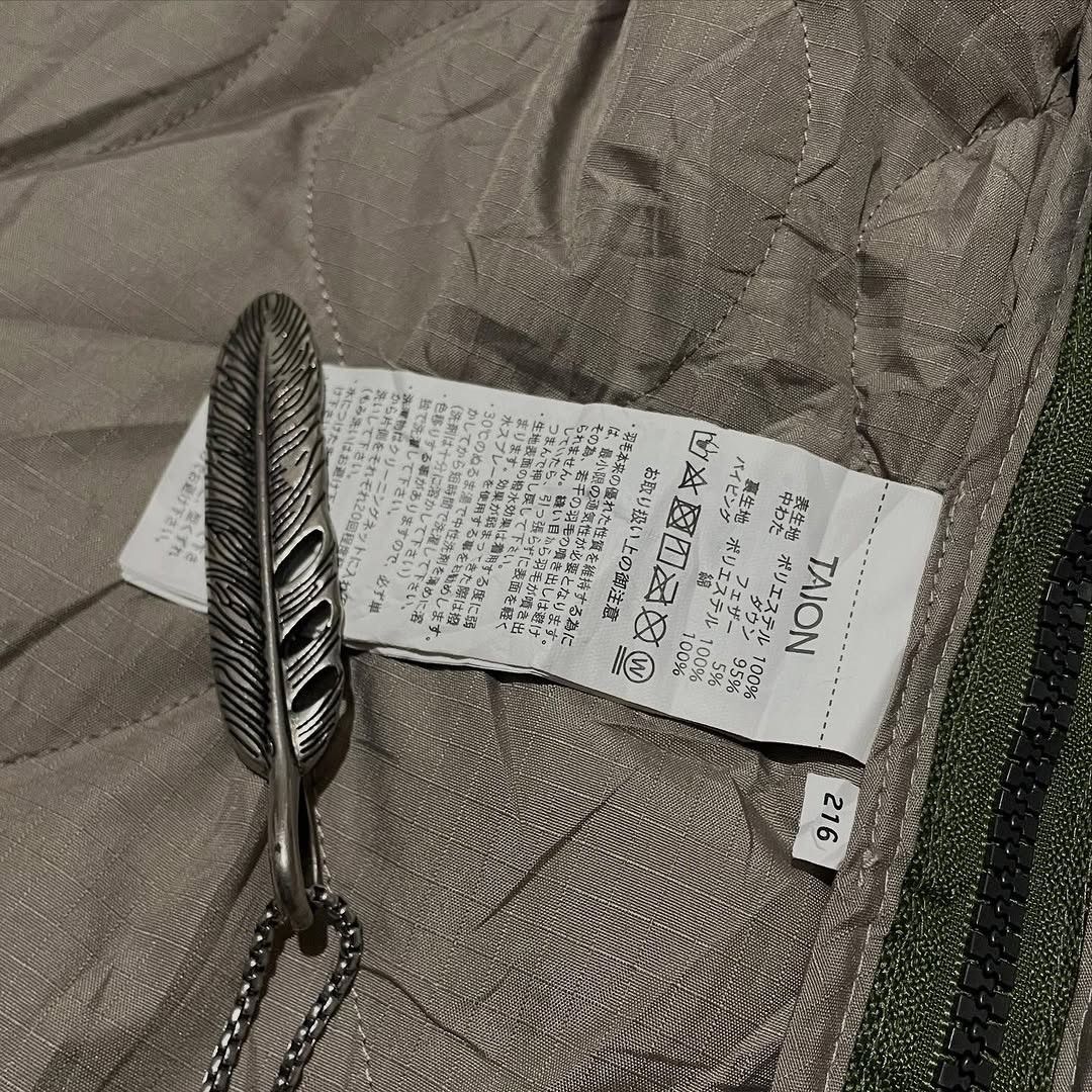 TAION 💸BINDING OFFER💸TAION-101ZML-1 Military V-neck Zip Down Jaket Size US XS / EU 42 / 0 - 9 Thumbnail