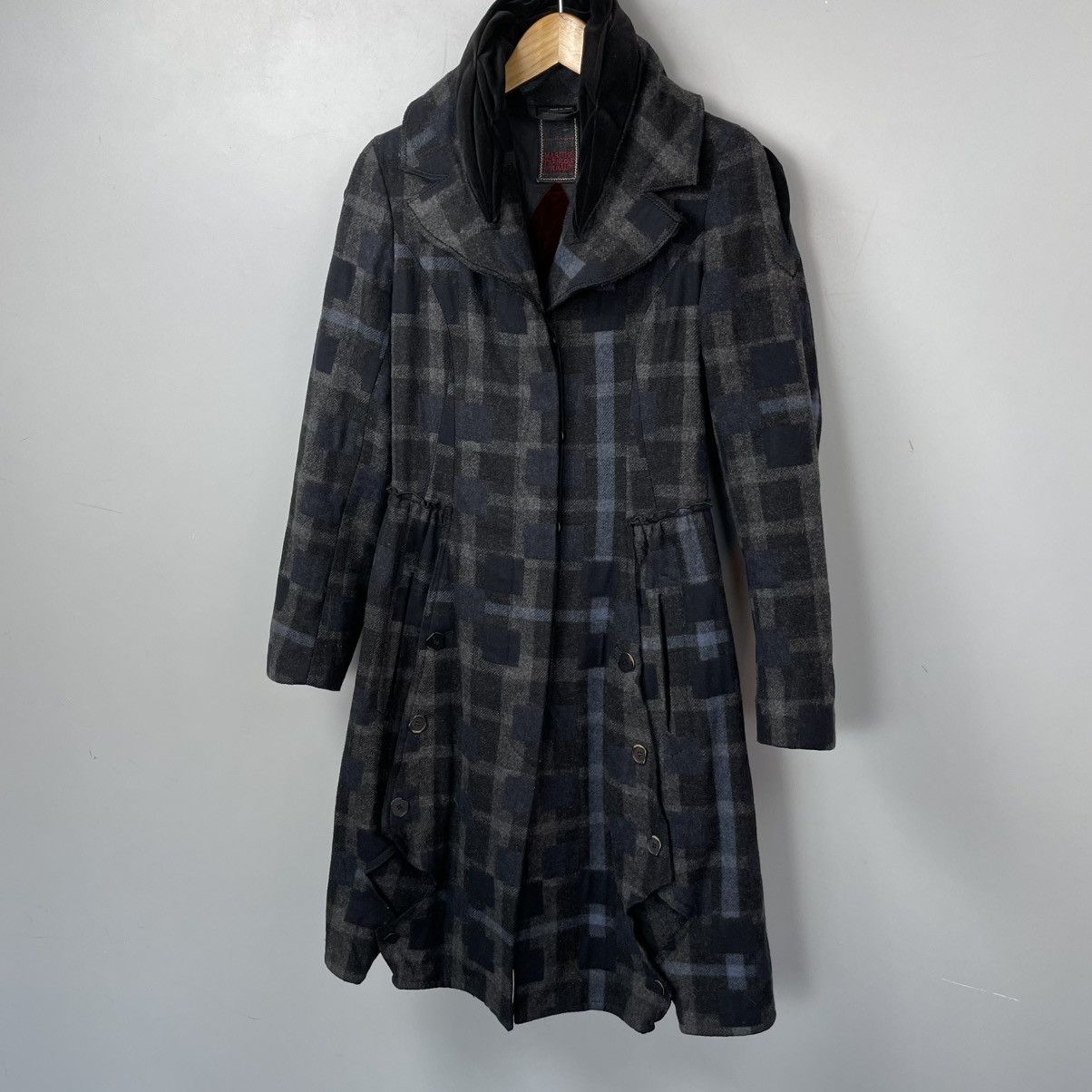 Marithe + Francois Girbaud Marithe Francois Girbaud Tartan Plaid Deconstructed Coat Size S / US 4 / IT 40 - 4 Thumbnail