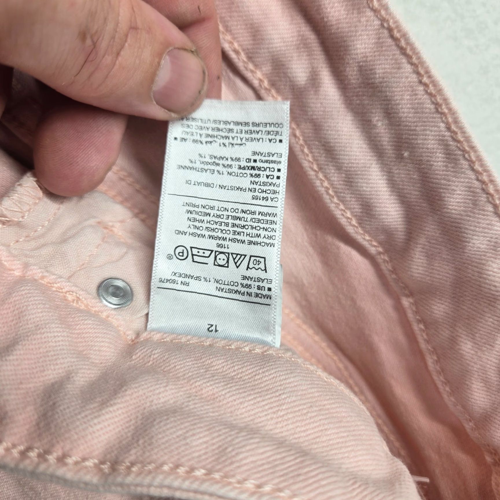 Old Navy Old Navy Skirt Women Adult 12 Pink Mini Denim Cotton Spandex 3 Button Solid Short 90s? Size 34" / US 12 / IT 48 - 3 Thumbnail