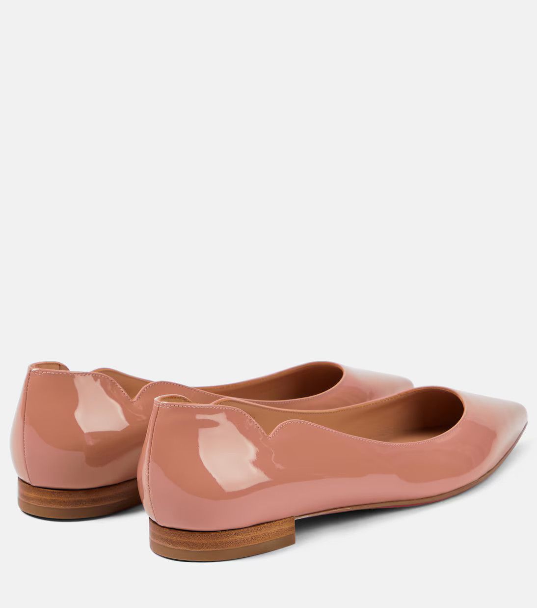 Christian Louboutin o1s1wg110126 Hot Chickita Patent Leather Balet Flat in Beige Size US 5 / IT 35 - 3 Thumbnail