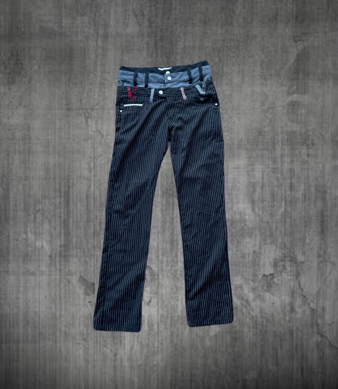 2000s Japanese archive Vkei Gyaruo Double Waist Slacks Pants